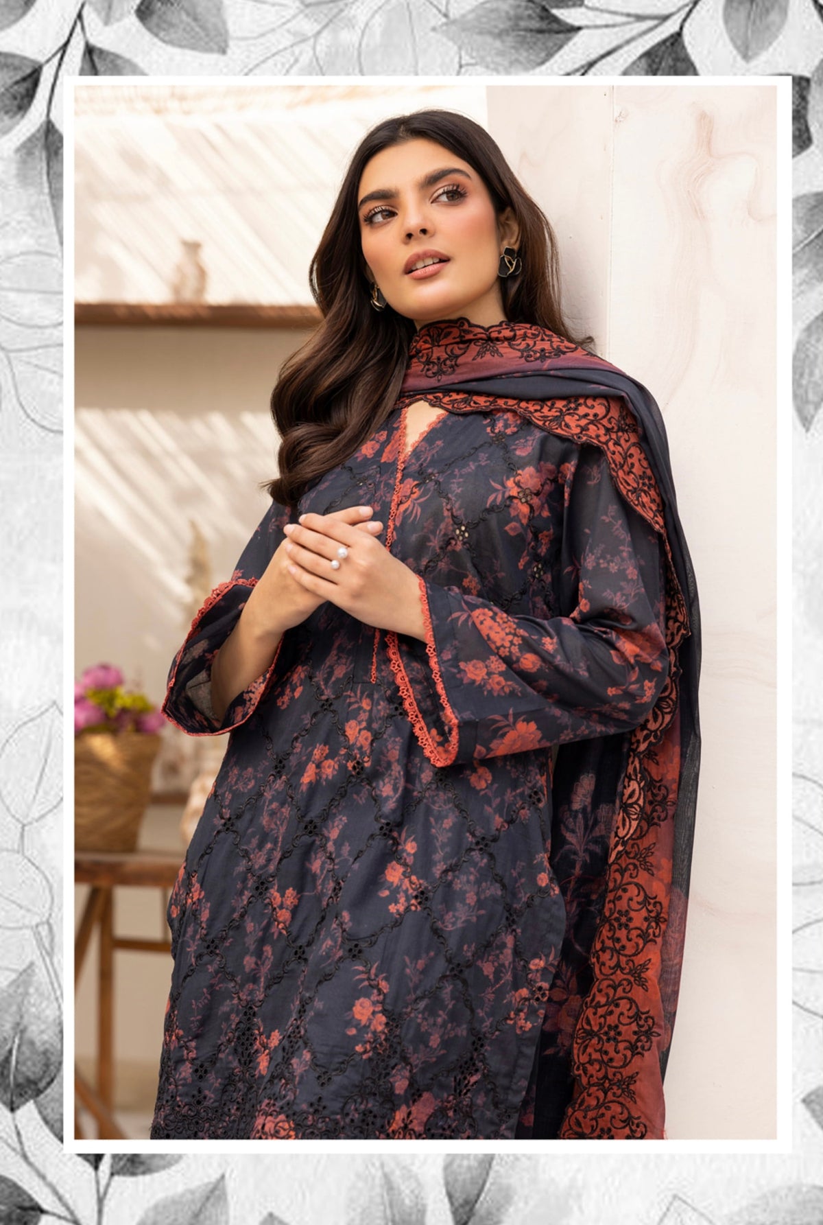 Rang-Reza Embroidered 3 Piece