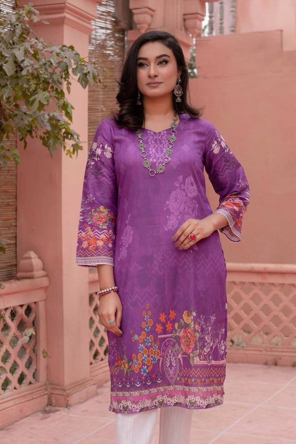 DIGITAL PRINTED LAWN SHIRT STITCHED