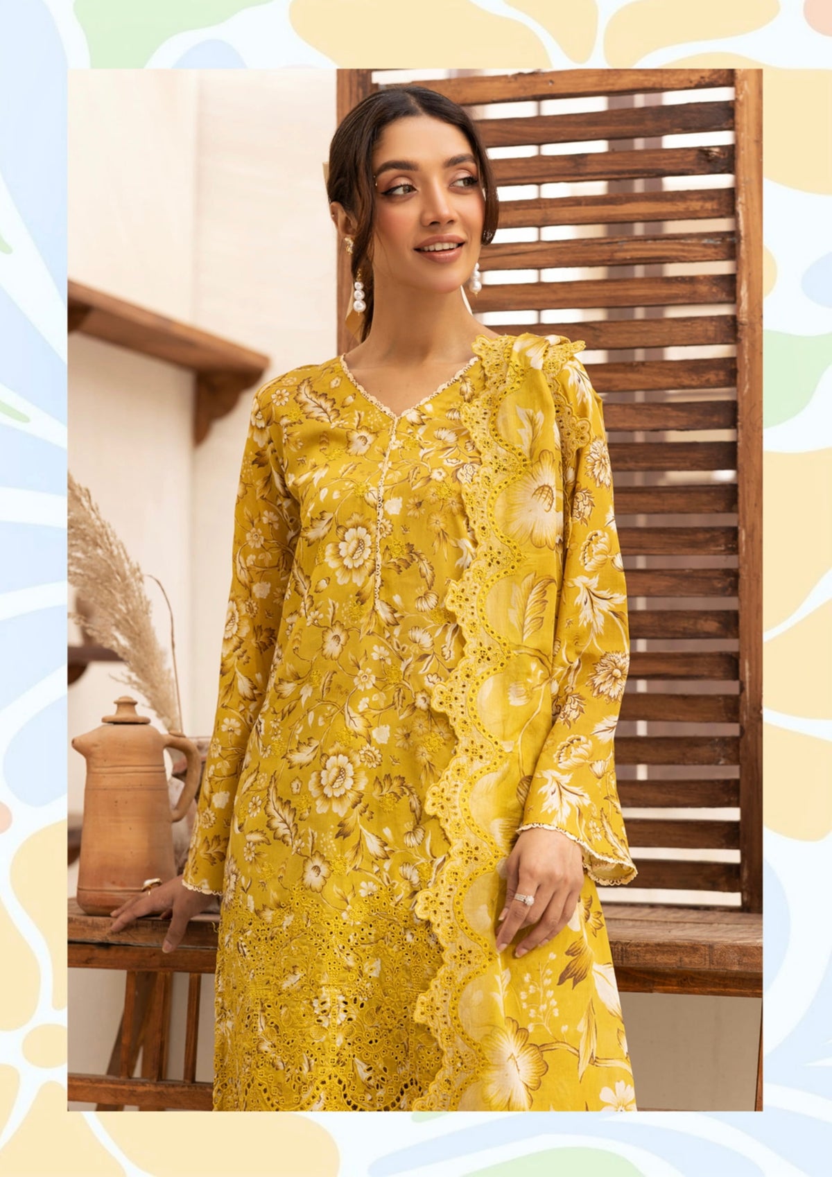 Rang-Reza Embroidered 3 Piece