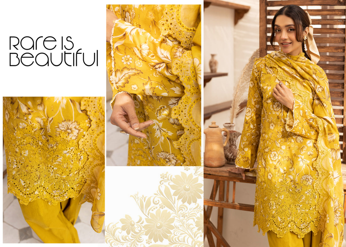 Rang-Reza Embroidered 3 Piece