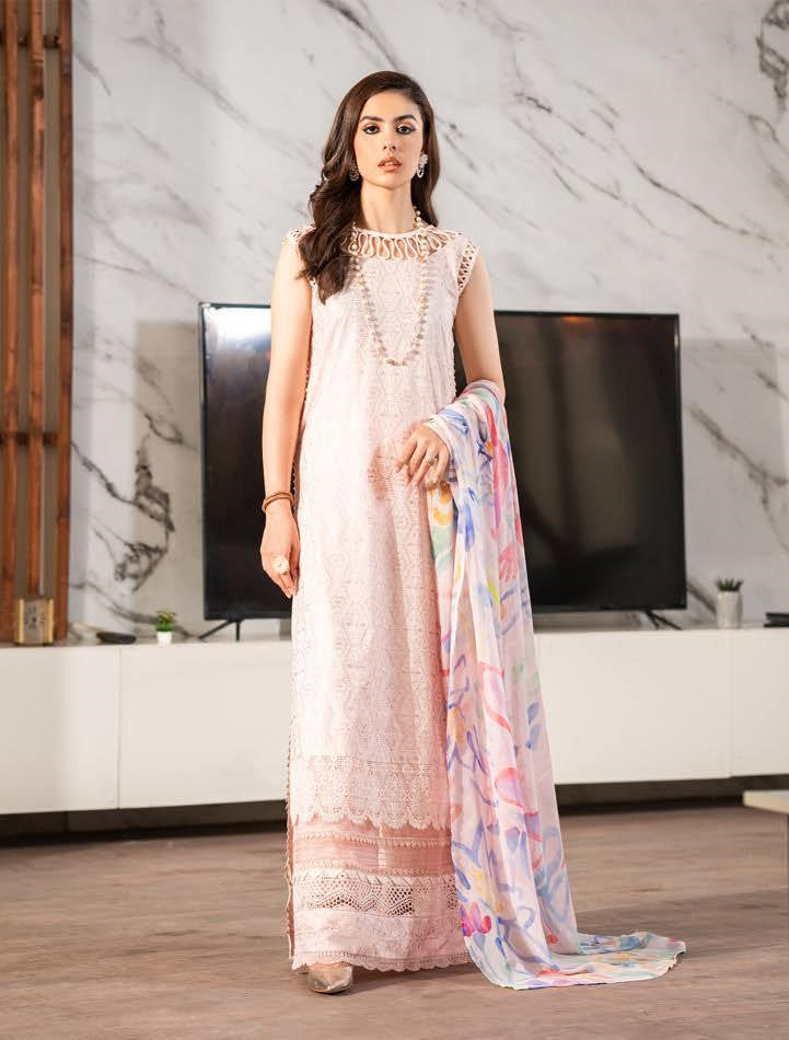 Emira Embroidered Lawn 3 Piece Suit