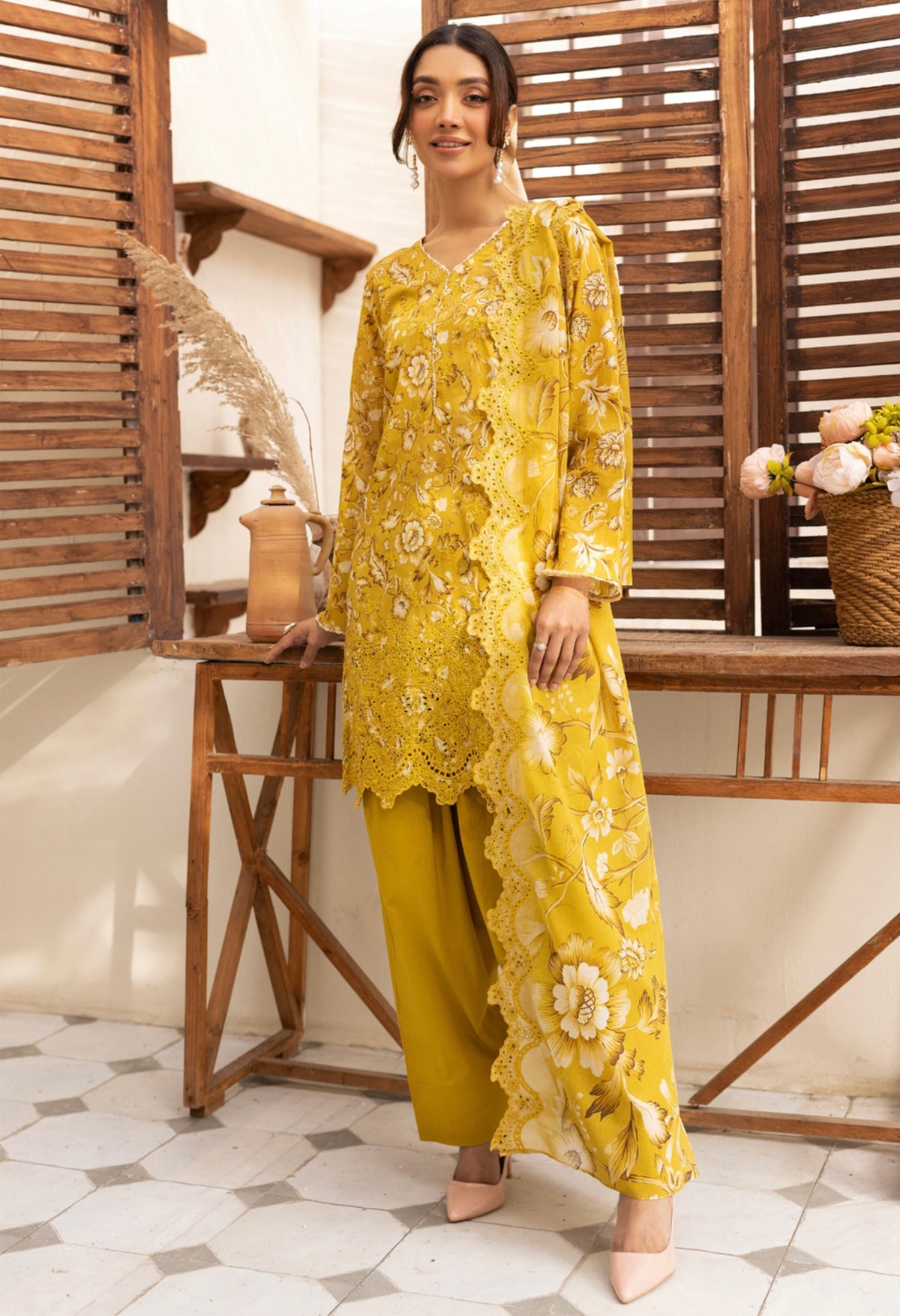 Rang-Reza Embroidered 3 Piece