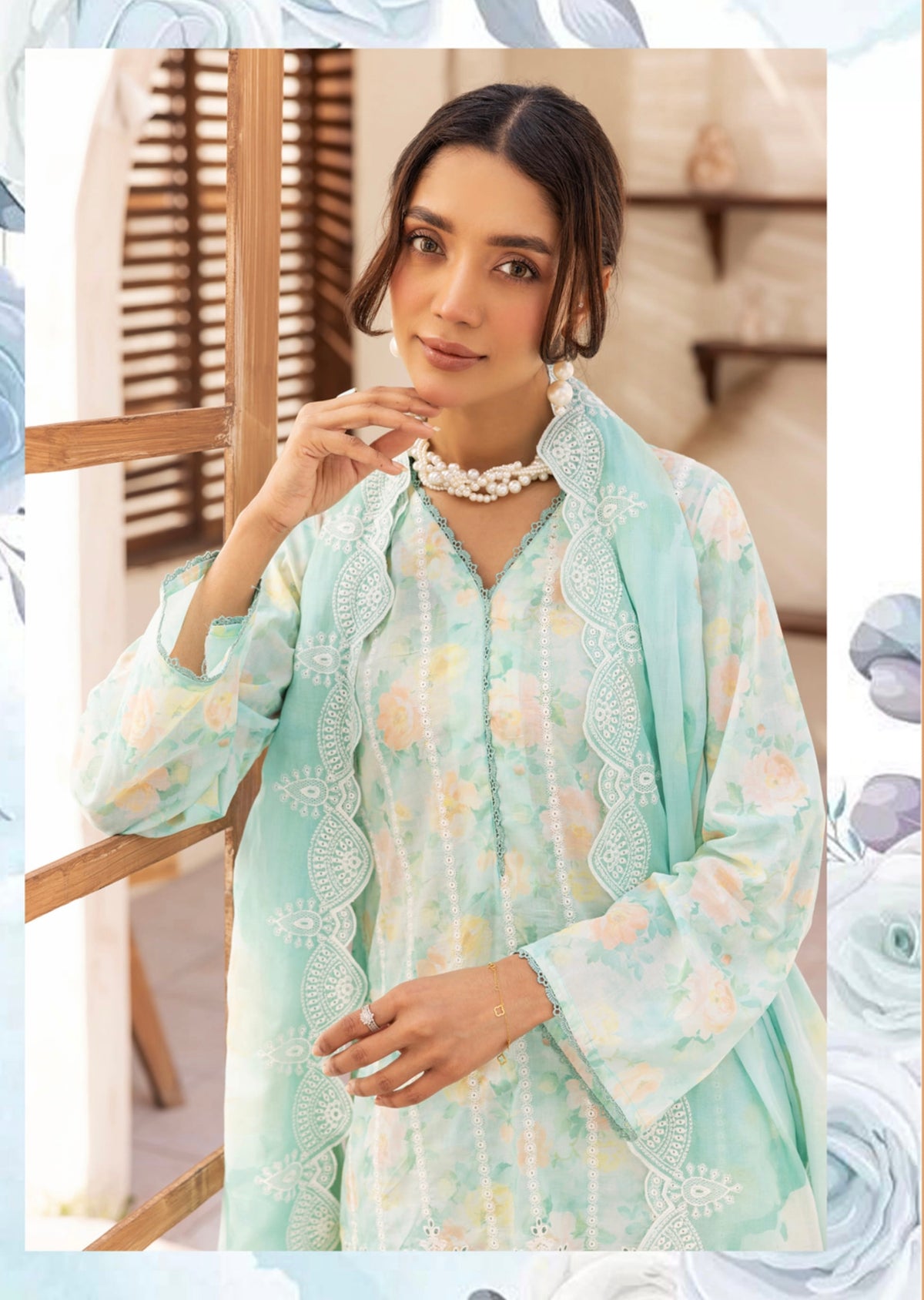 Rang-Reza Embroidered 3 Piece