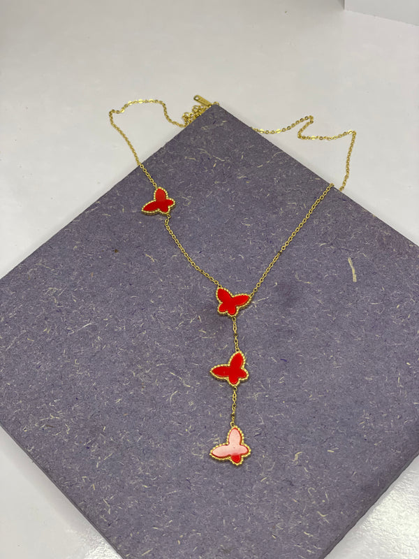 Butter fly red locket