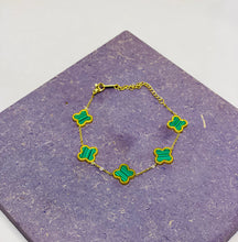 Four Leaf Green Bracelet