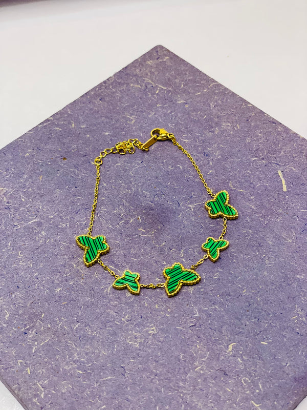 Butter fly Green bracelet