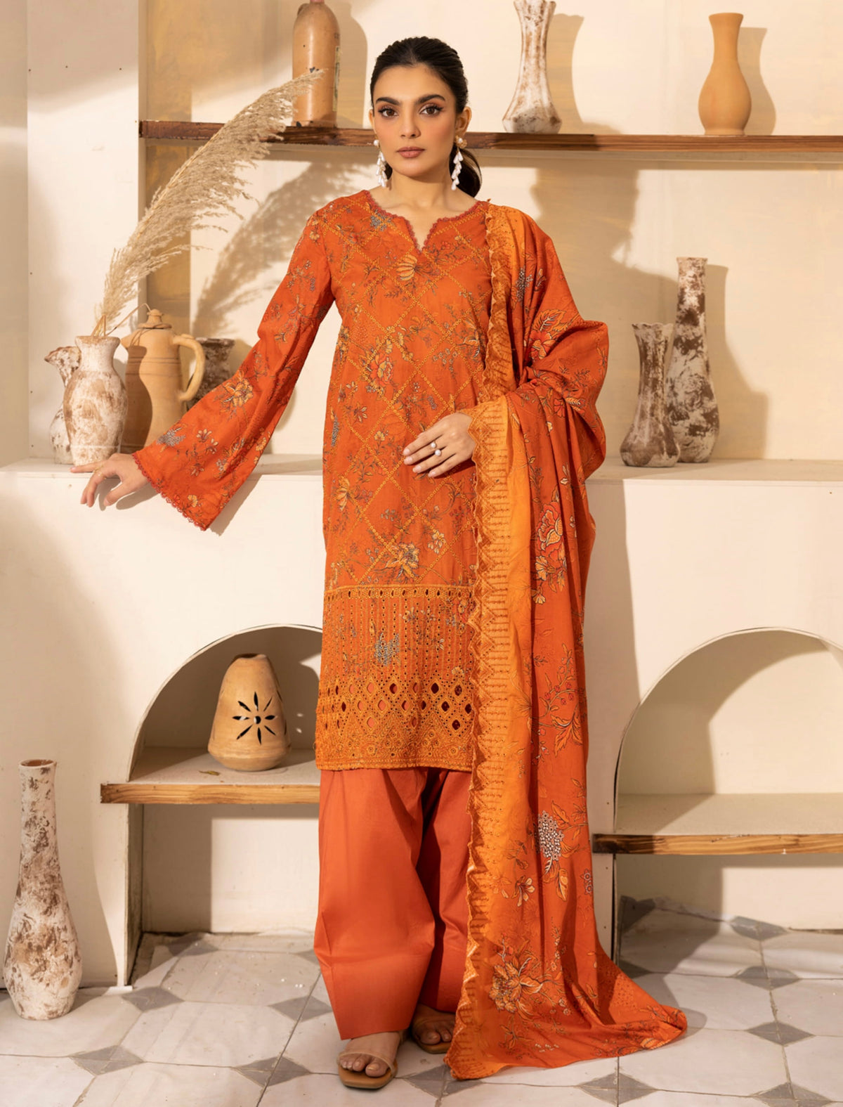Rang-Reza Embroidered 3 Piece