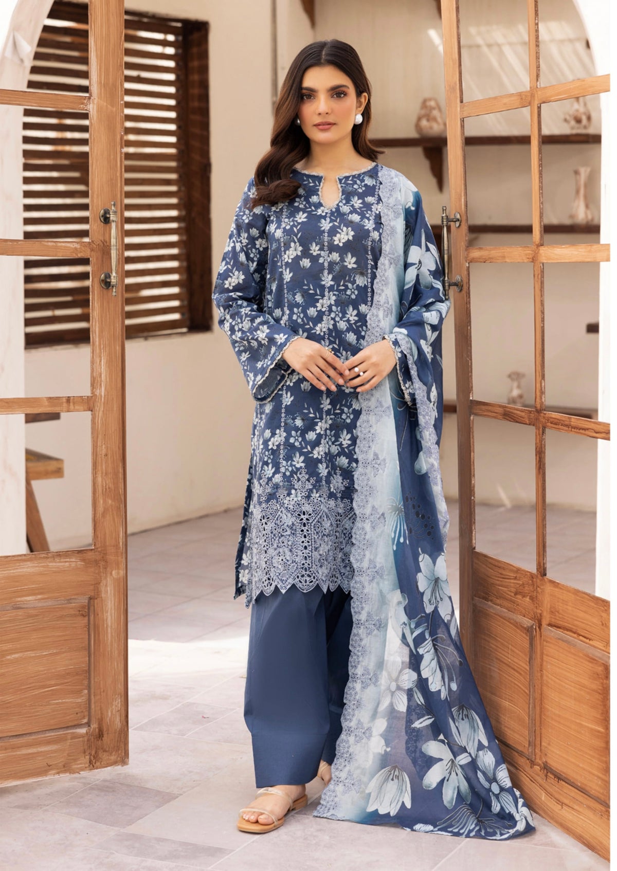 Rang-Reza Embroidered 3 Piece