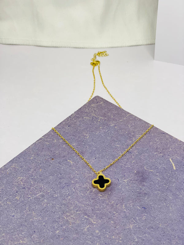 Four Leaf Black locket