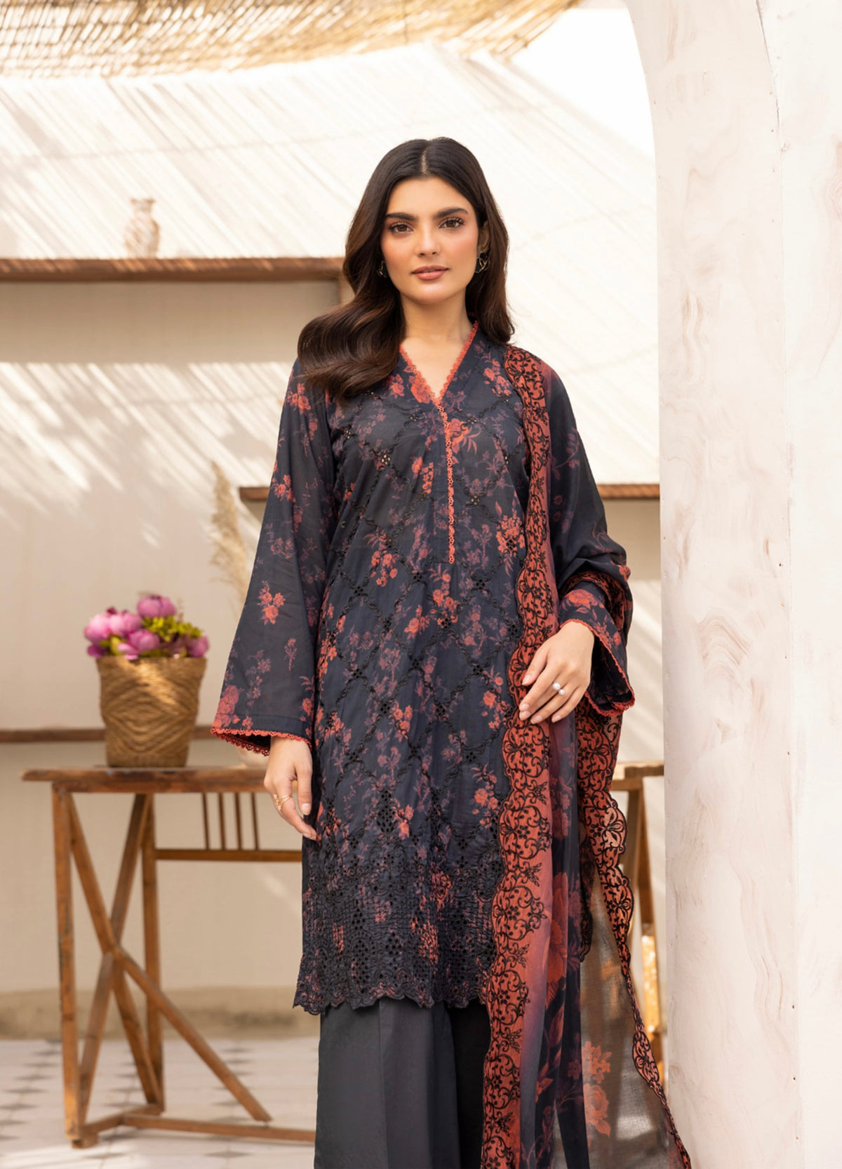 Rang-Reza Embroidered 3 Piece