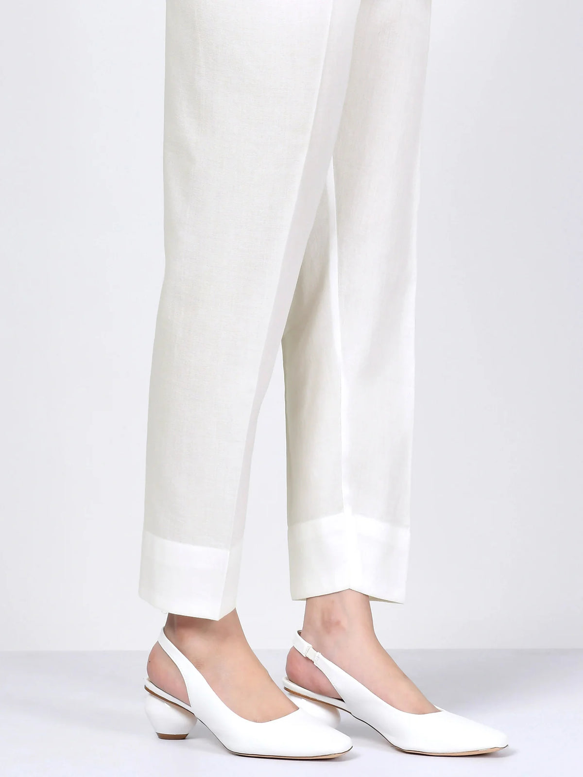 Plain white trouser