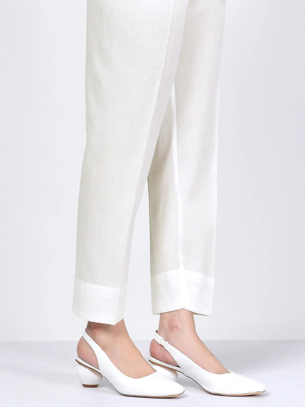 Plain White Trouser Stitched